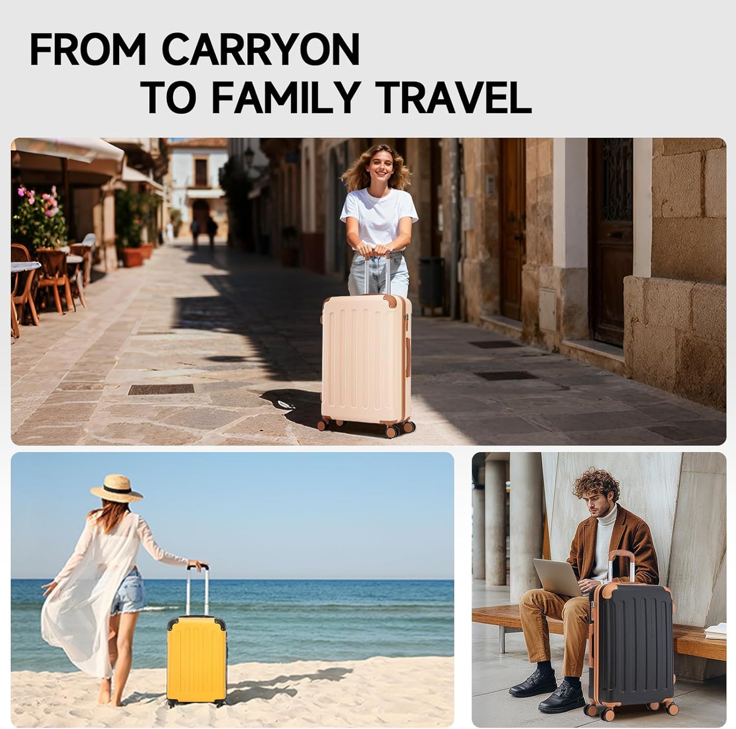 S+M+L+XL 4-teilig ABS Koffer-Set (Neu)