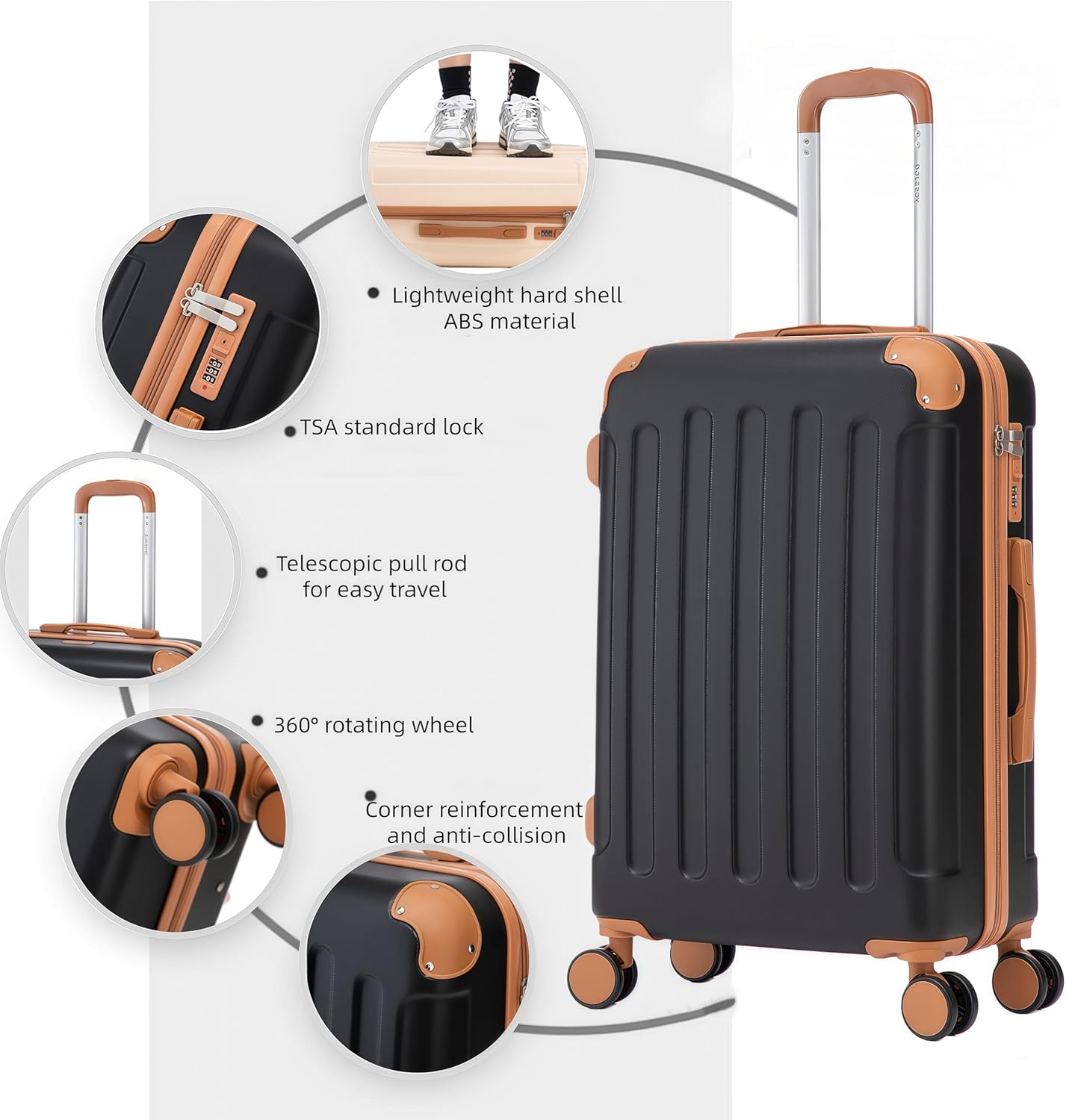 S+M+L+XL 4-teilig ABS Koffer-Set (Neu)