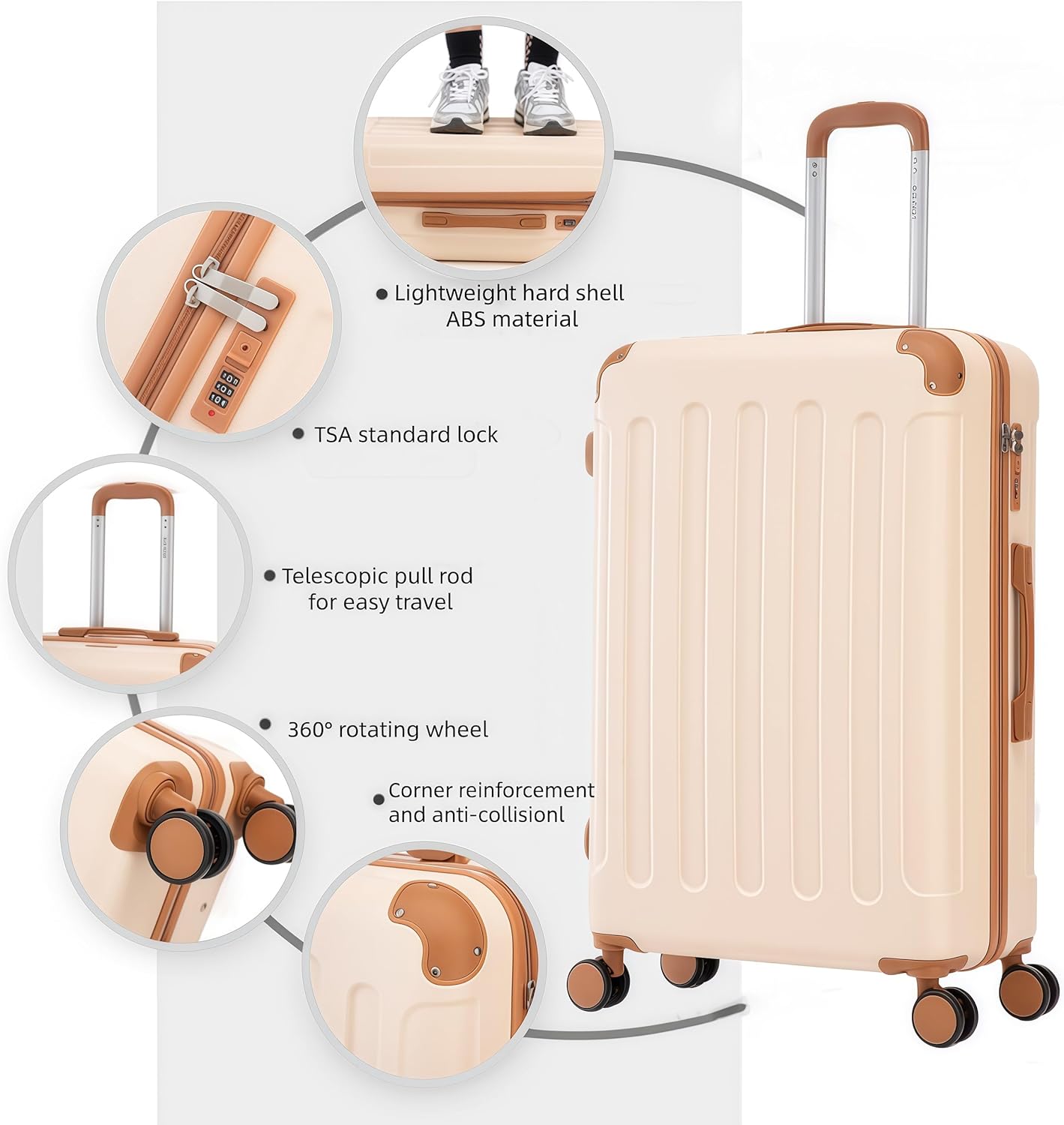 S+M+L+XL 4-teilig ABS Koffer-Set (Neu)